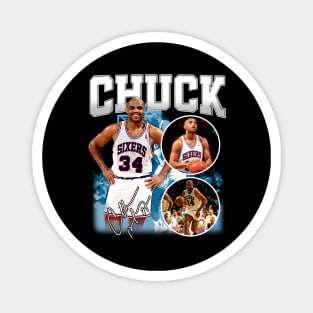 Charles Barkley The Chuck Basketball Legend Signature Vintage Retro 80s 90s Bootleg Rap Style Magnet